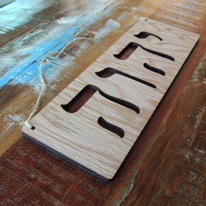 Hebrew YHWH - Custom Engraved Oak Sign - Etsy