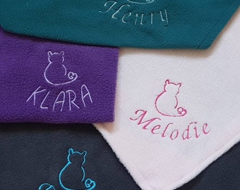 Cuddly cat blanket, cuddly blanket, personalizable, washable, 40cmx40cm