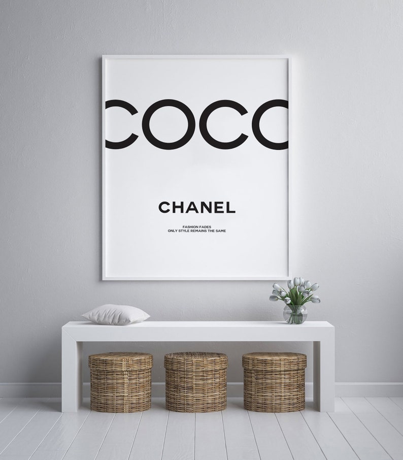 Coco Chanel Print Printable Wall Art Bedroom Wall Art | Etsy