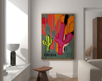 FRIDA, Alternative Movie Poster, Inspired by Julie Taymor Film,Frida Kahlo, Vintage poster, Home Decor.