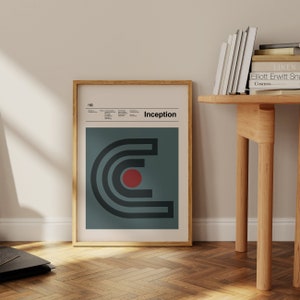 Inception - Alternative Movie Poster Inspired by Christopher Nolan film, Vintage Style, Minimalistic Poster.