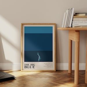 The Big Blue, Le Grand Bleu, Affiche de film alternatif, Inspiré par Luc Besson Film, vintage, Home Decor,