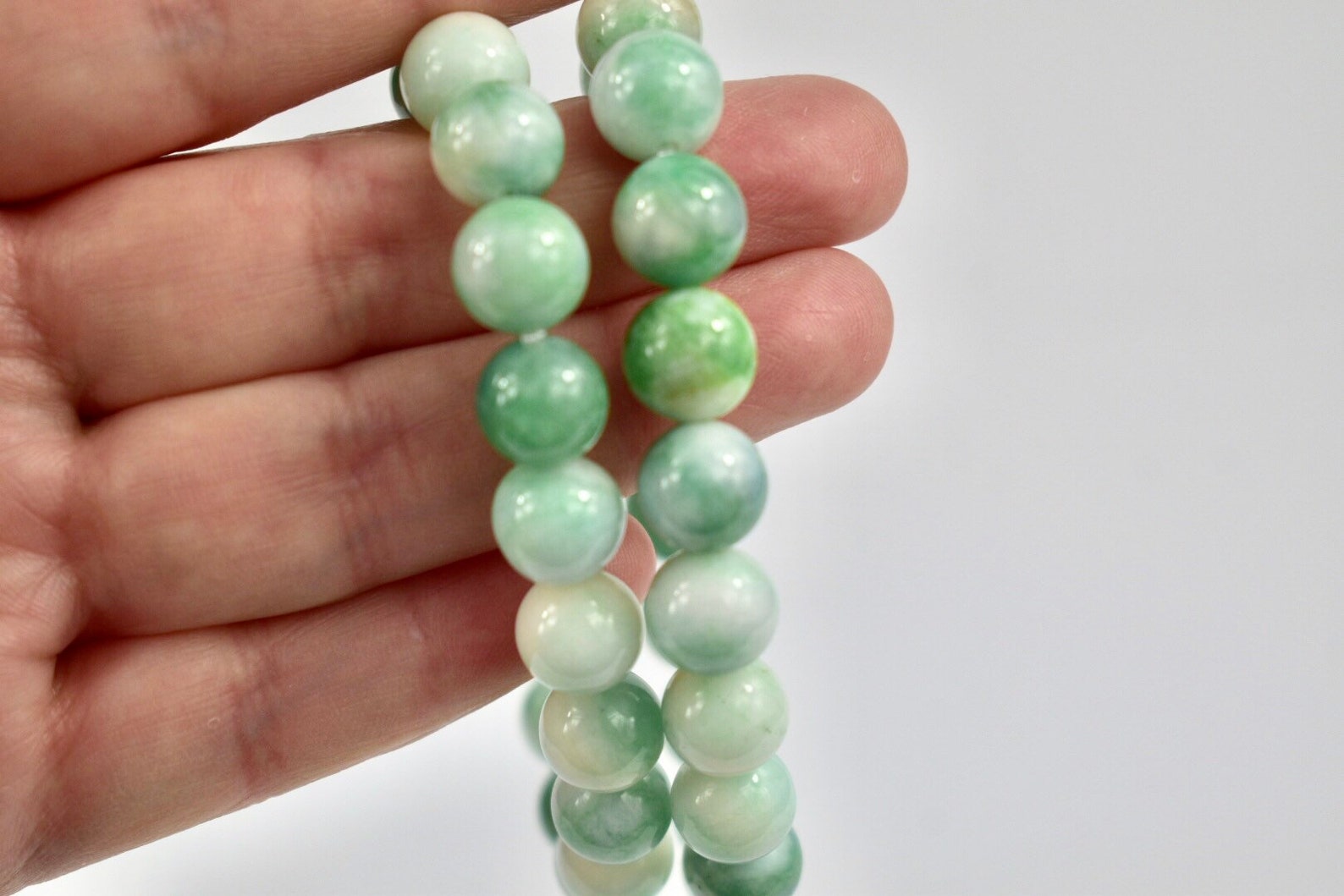 Natural Green Jade 10mm Bracelet | Etsy