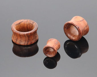 BUBINGA Wooden Ear Tunnels Piercing Stretchers Jewellery Plugs Timber TU110 