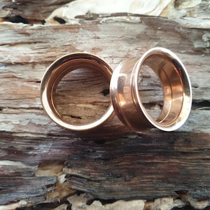 Pair of ROSE GOLD Stainless Steel Screw Ear Tunnels Piercing Jewellery Plugs TU174