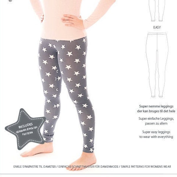 Womens Leggings 70330 - PDF Sewing Pattern. Size 34 - 50 / EUR sizes