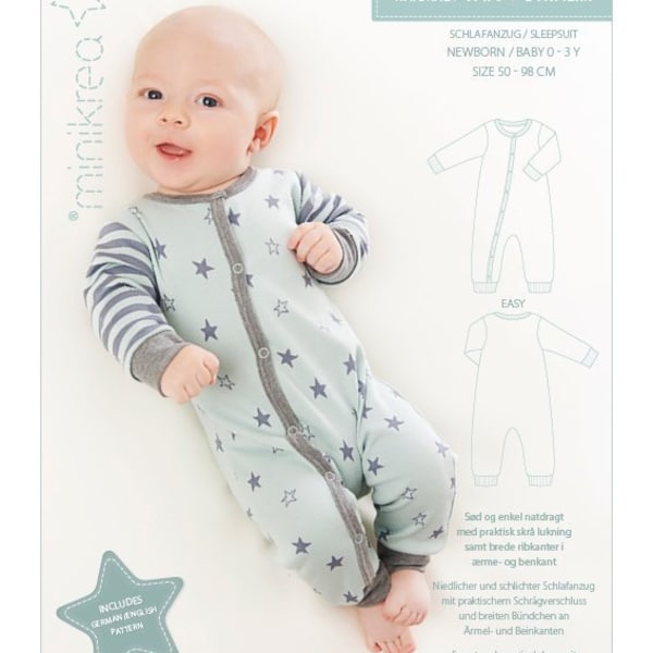 Baby Sleepsuit 11470 - PDF Sewing Pattern from MiniKrea