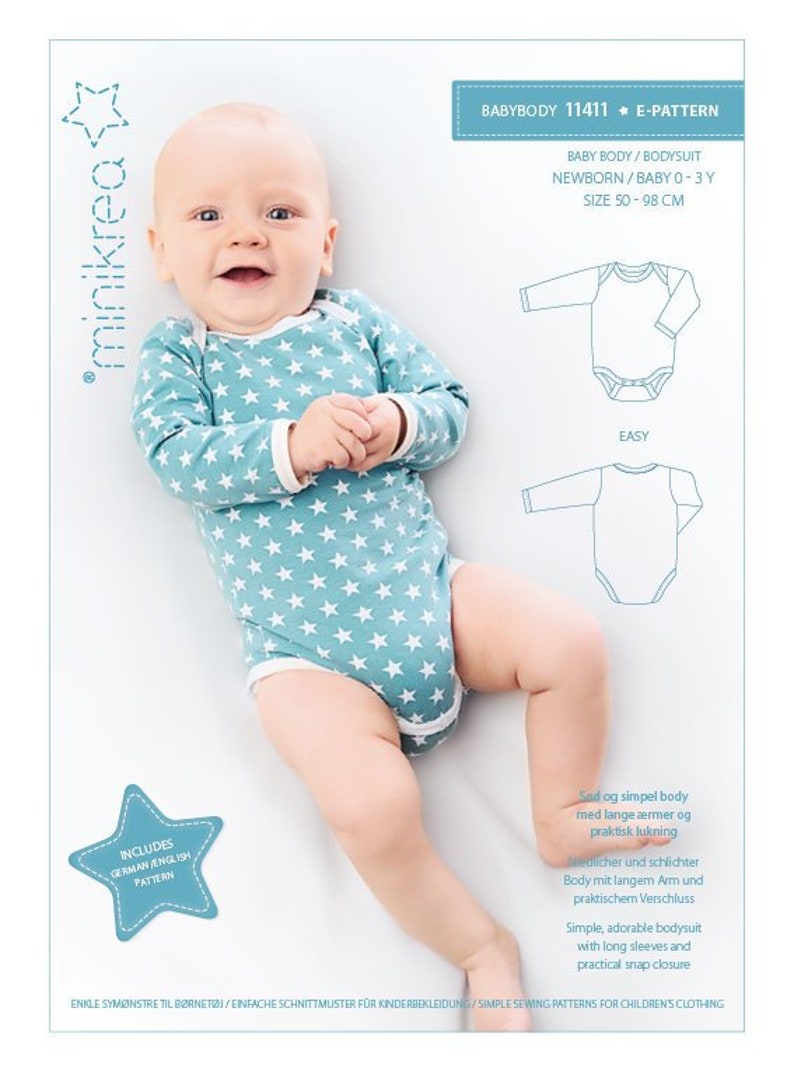 Bodysuit 11411 PDF Sewing Pattern from MiniKrea