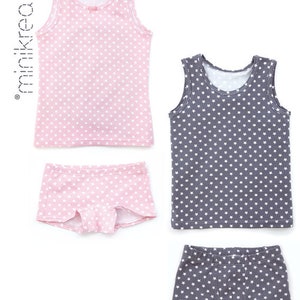 Kinder Unterwäsche mit Boxer, Hüfthose und Unterhose 33405 - PDF Schnittmuster von MiniKrea