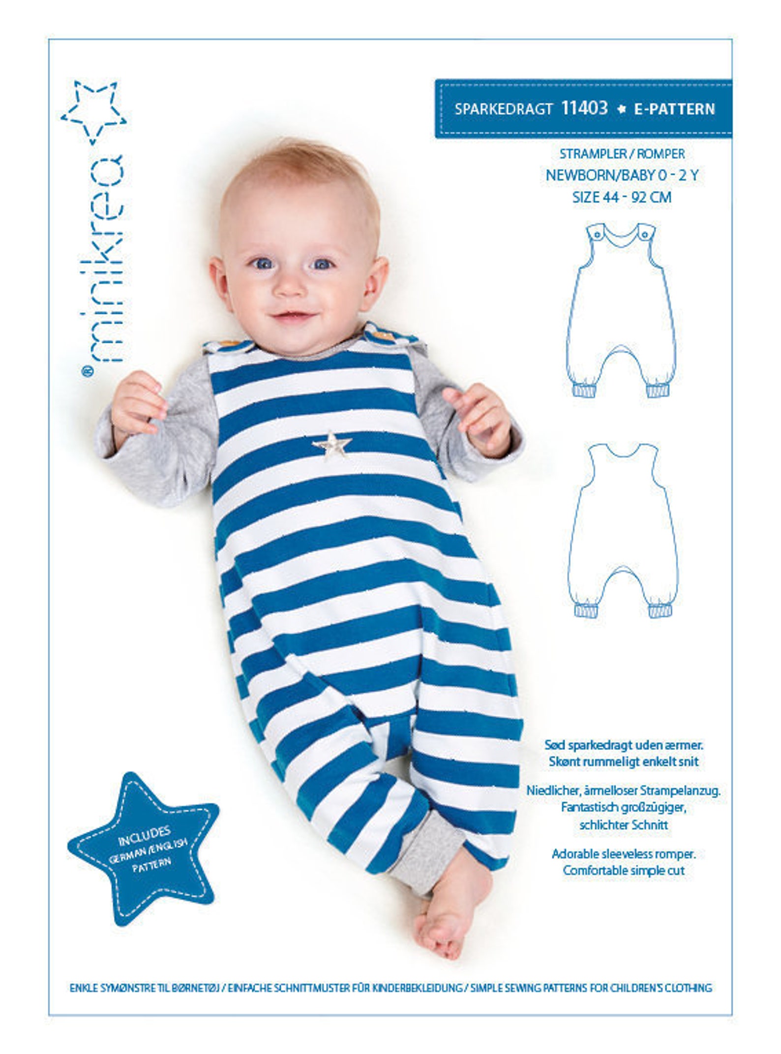 Baby Romper 11403 - PDF Sewing Pattern From Minikrea - Etsy