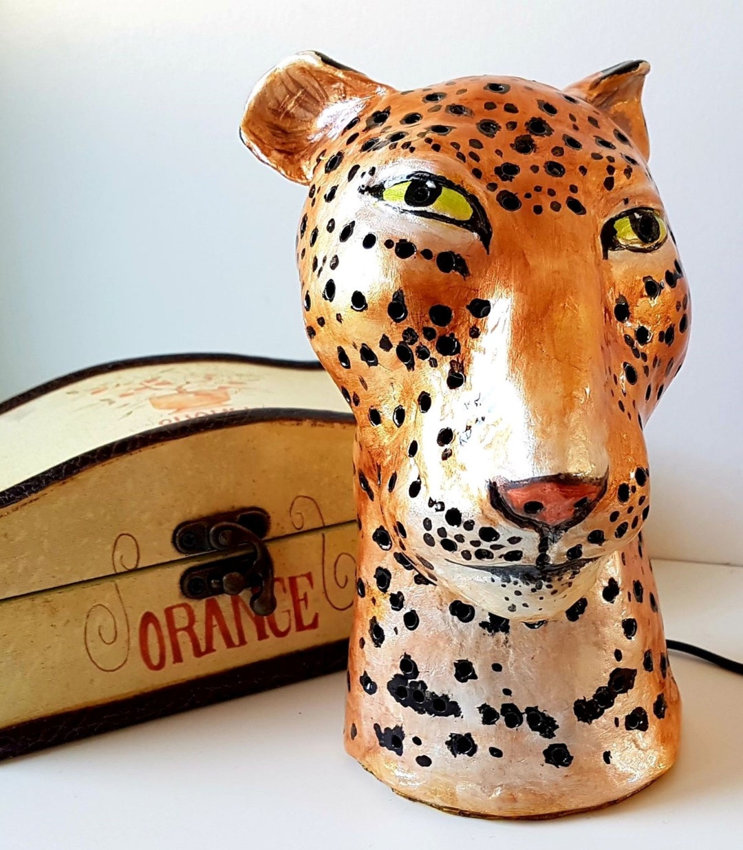 Leopard Table Lamp Etsy