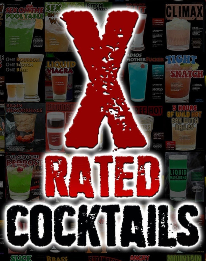 X Rated Cocktails Book with Bonus Poster and Poker Drinks Etsy
