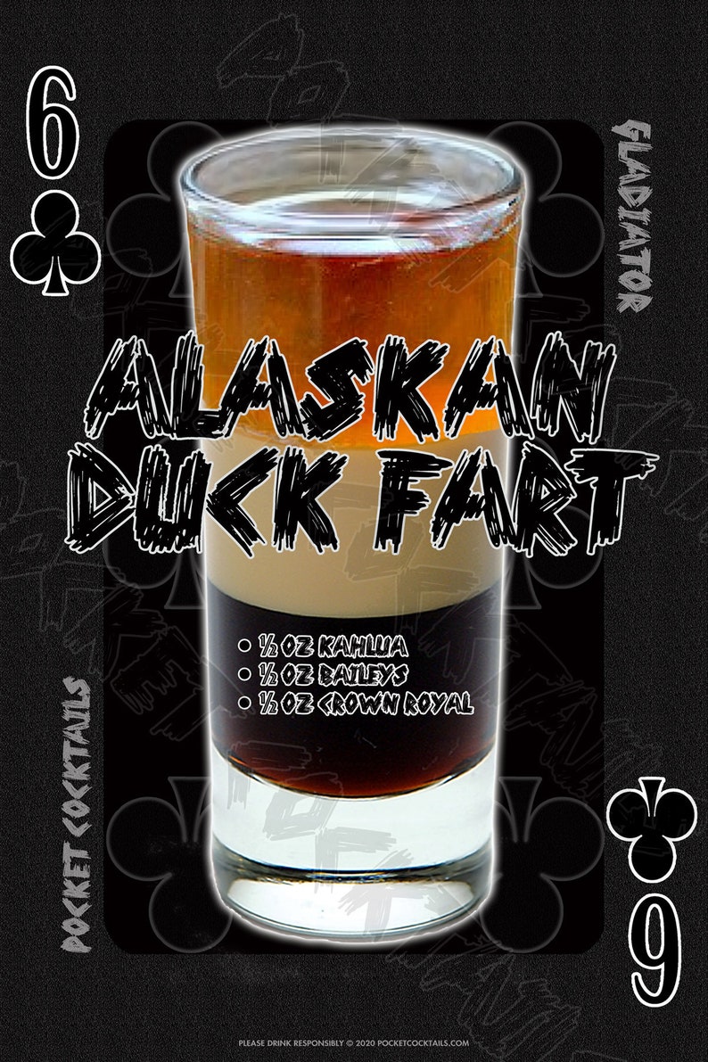 12x18 Alaskan Duck Fart Pocket Cocktails Etsy