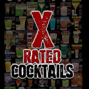 X Rated Cocktails Poster & Guide | Over 100 Drinks!
