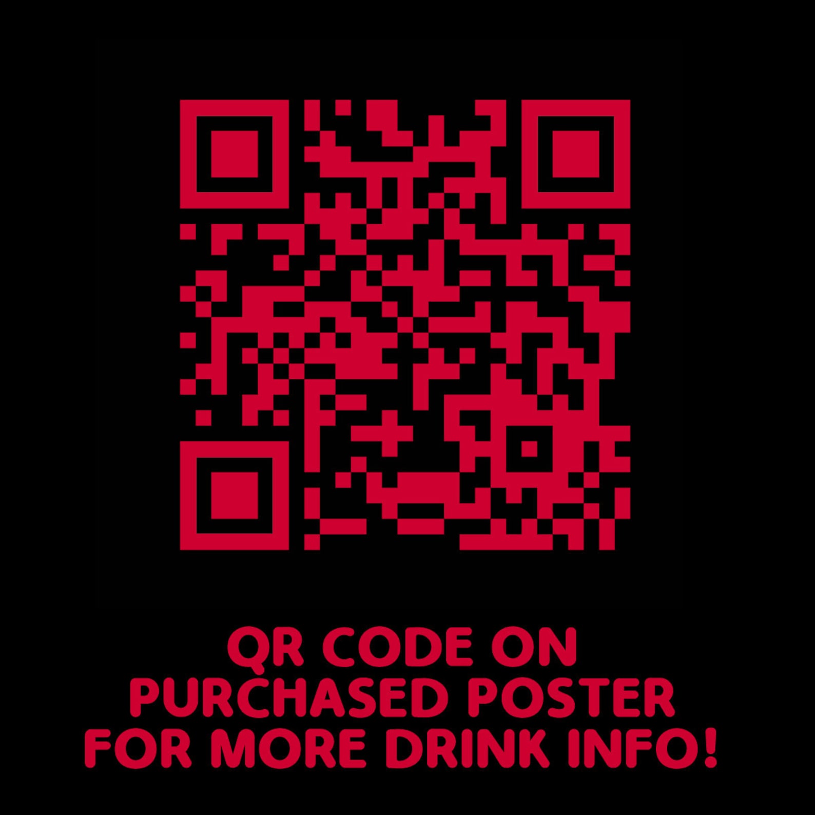 200 Drinks Cocktail QR Code Poster by Pop Cocktails Cocktail Etsy