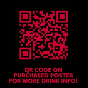 200 Drinks Cocktail QR Code Poster by Pop Cocktails Cocktail Recipes Wall Decor wall art image 7