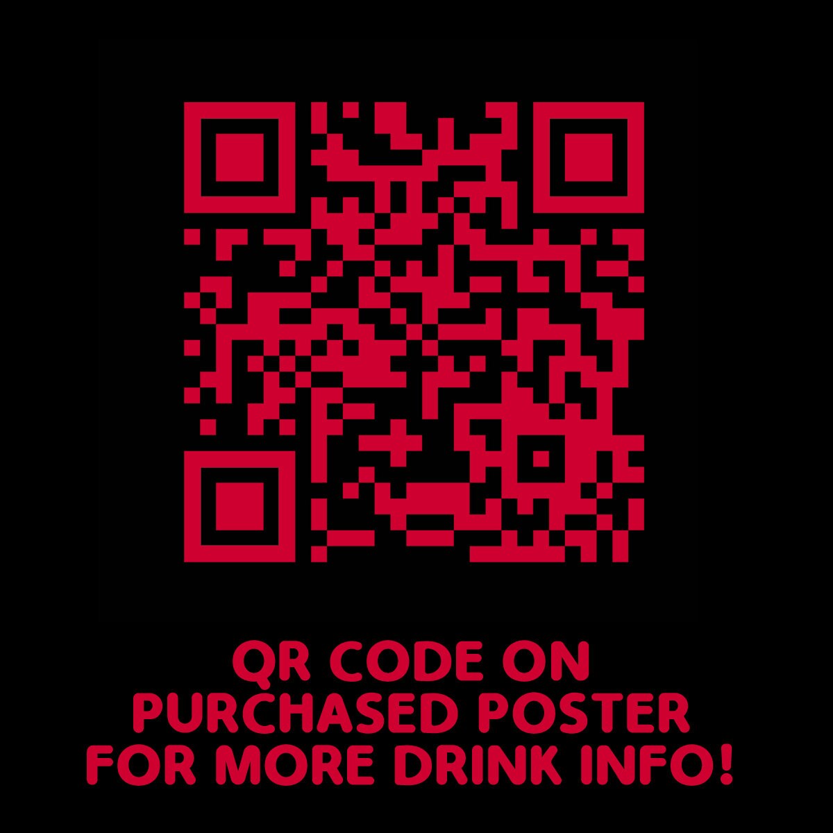 200 Drinks Cocktail QR Code Poster by Pop Cocktails Cocktail Etsy Canada