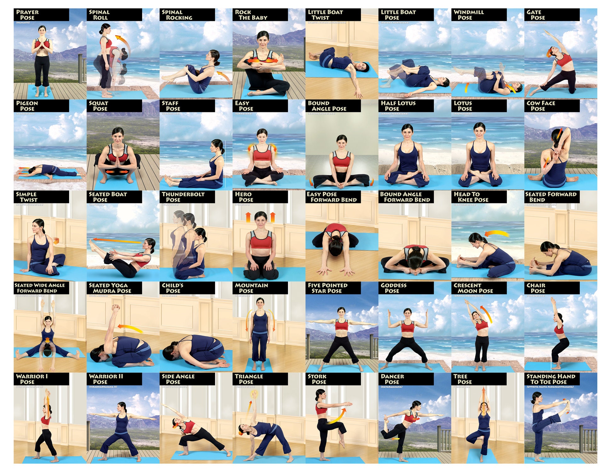 Yoga Poses, 80 Printable Asanas -  Canada