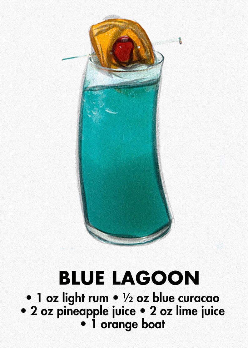 Bartender Drinks Poster Classic Cocktail Recipes Cocktail Etsy