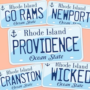 Rhode Island-nummerplaatstickers, kies je RI City - New England bumpersticker voor auto
