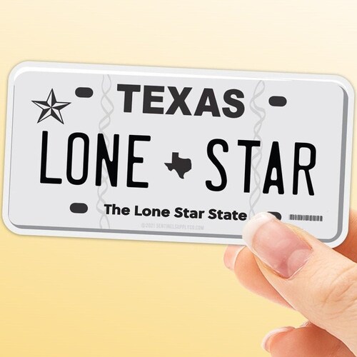 Laptop and More # 1128 Texas Star Decal Sticker for Car Window 