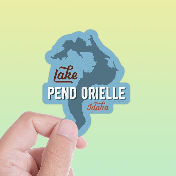 Lake Pend Orielle Sticker for Hydroflask - Sandpoint Idaho Bumper Stickers for Car, Truck, RV - CDA North Idaho Decals for Laptop