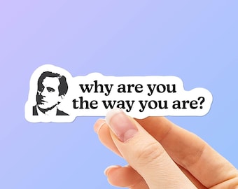 Why Are You the Way You Are? Sticker, Funny Office Quotes, The Office Sticker for Hydroflask, Michael Scott Quote, TV Show Meme Laptop Decal