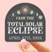 I Saw the 2024 Eclipse Sticker for Laptop, April 8 Total Solar Eclipse Gift, Cute Decal for Laptop & Water Bottle, Waterproof Vinyl Souvenir