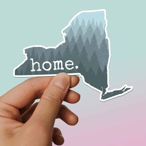 Pegatina del bosque del norte del estado de Nueva York, calcomanía de la montaña Catskills para Hydroflask, un bonito regalo para neoyorquinos.