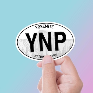 Yosemite National Park Bumper Sticker - California Half Dome El Capitan Oval | YNP CA Sierra Nevada Vinyl Decals | ADV & Overland stickers
