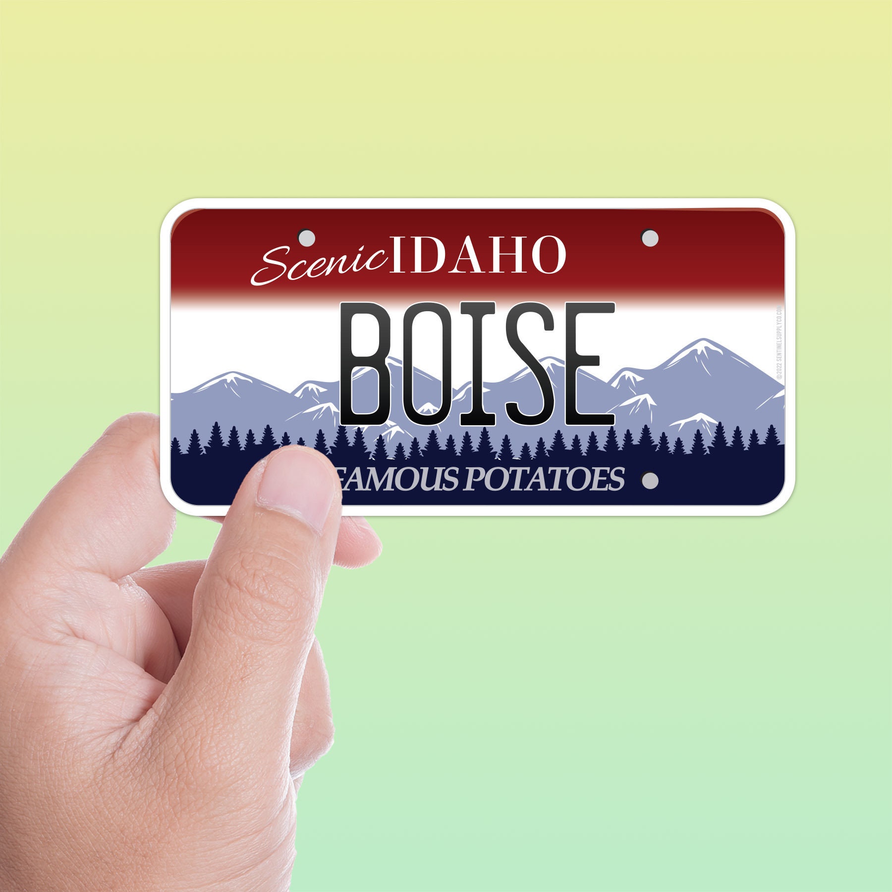 Boise Idaho License Plate Sticker Southern Idaho Bumper Etsy
