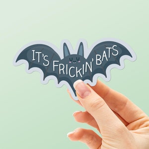 It's Frickin Bats Vine Sticker, It's Freakin Bats Love Halloween Vine Quote, Internet Meme Sticker for Hydroflask, Pop Culture Laptop Decals