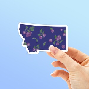 Montana Huckleberry Sticker, Huckleberry Montana Bumper Stickers for Hydroflask, Western MT Huckleberries Decals for Cars, Missoula MT Decal