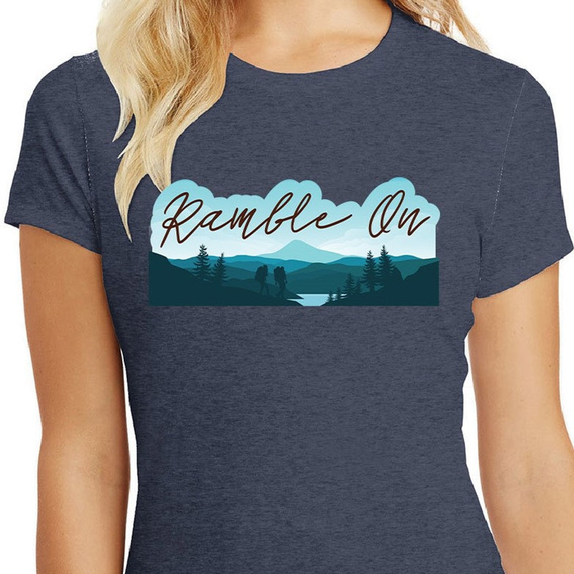 Ramble On TShirt Womens Classic Rock Lyrics Graphic Tee Etsy
