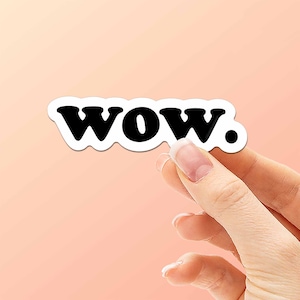 Pegatina "Wow" para portátil - Divertida calcomanía con frase de Vine para Hydroflask - Regalos de memes de internet