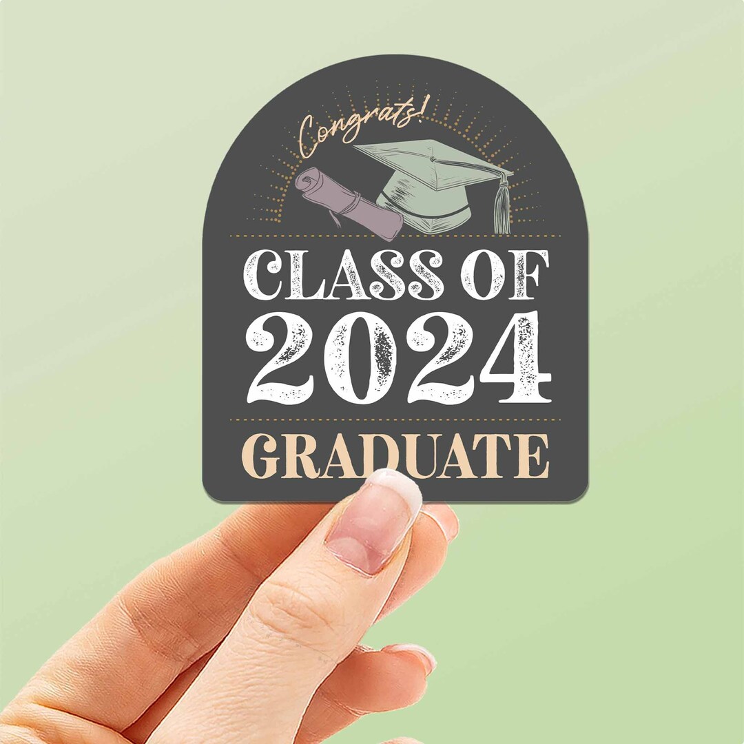 Class of 2024 Graduation Stickers HS & College Grad Decals for ...