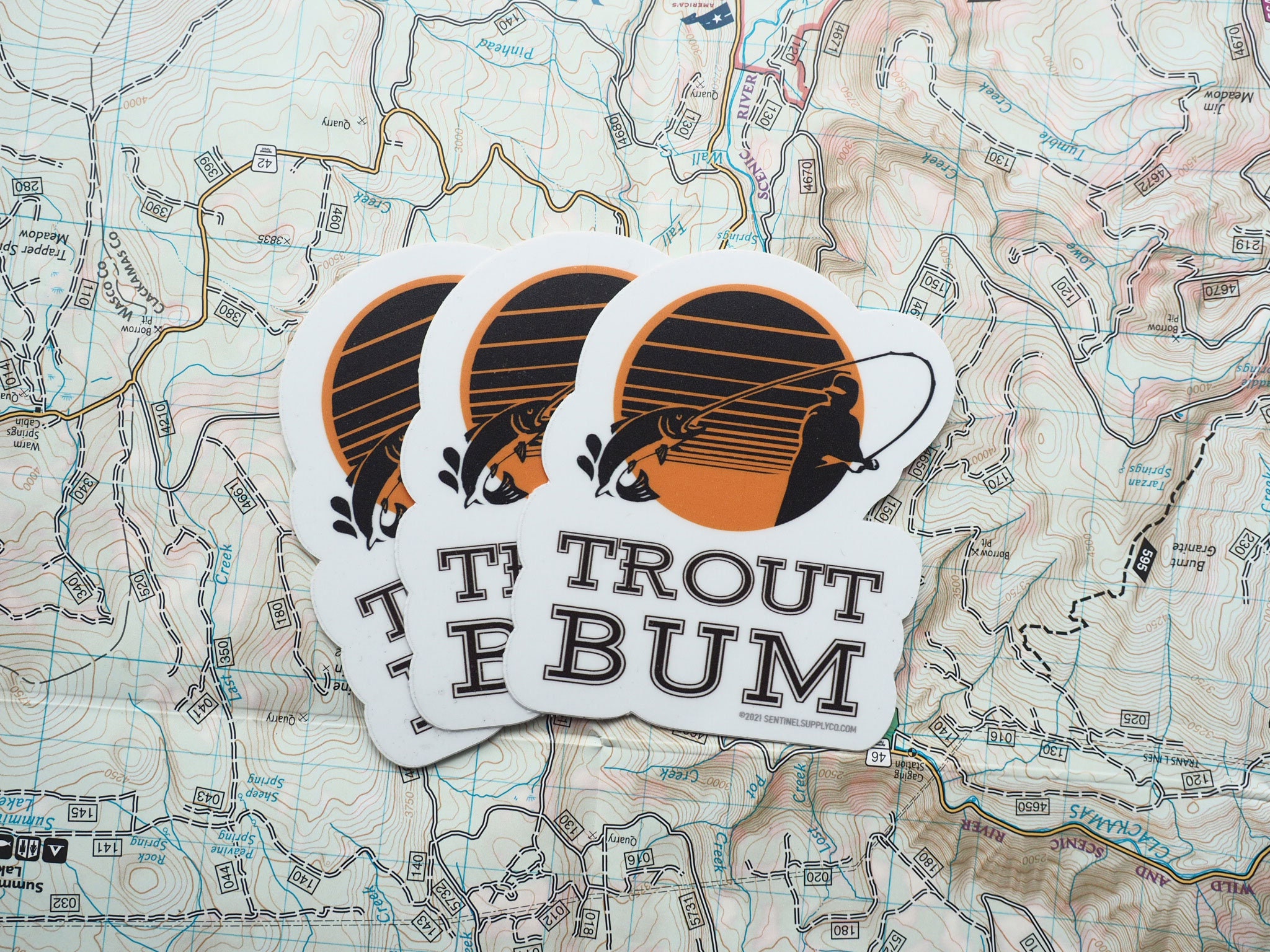 Trout Bum Fly Fishing Sticker Vinyl Trout Fishing Sticker for Etsy