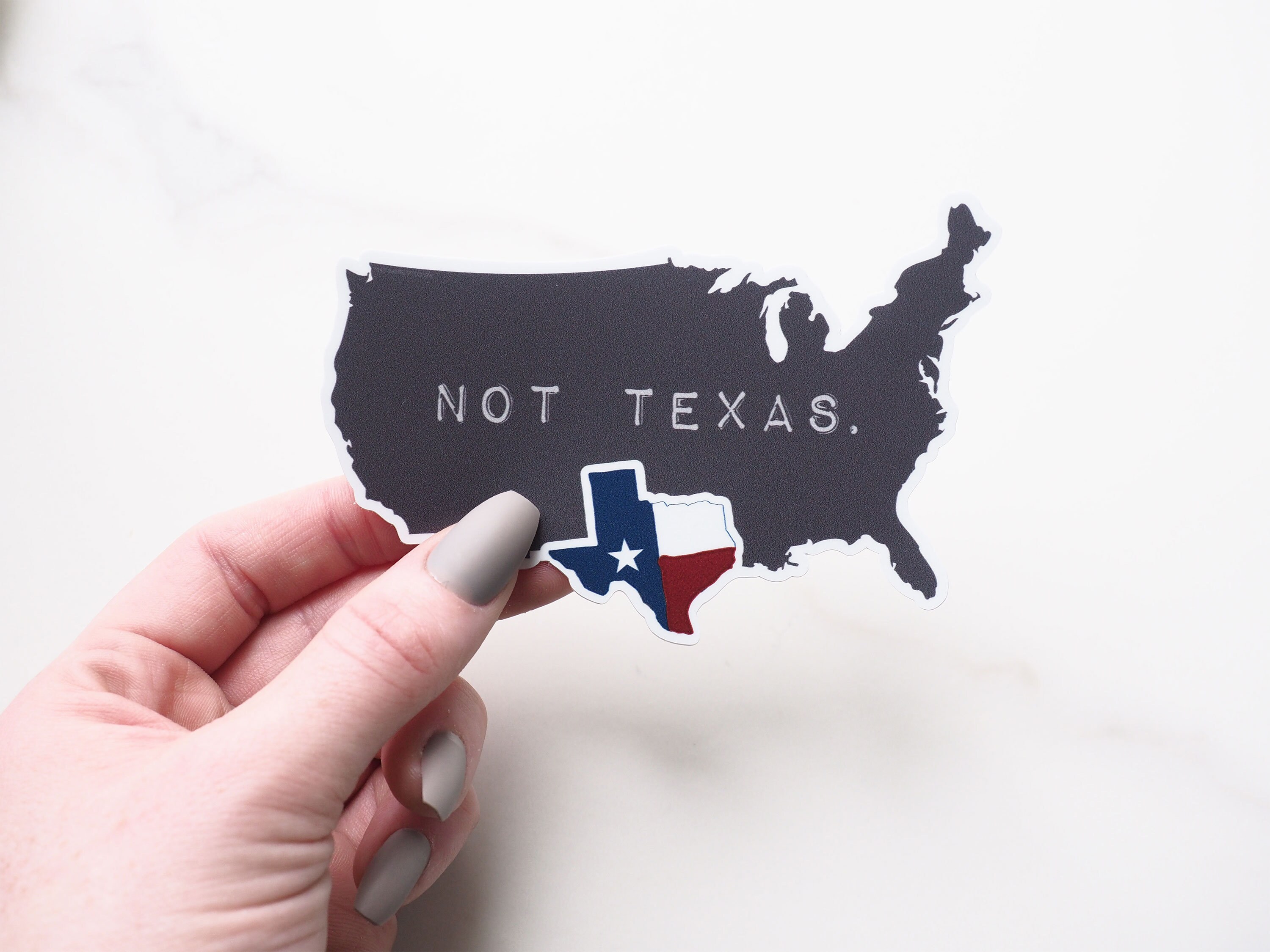 Texas Not Texas Bumper Sticker Funny Texas Stickers for Etsy