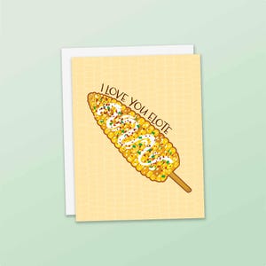 Ti amo Elote - Biglietto d'auguri divertente per mamma e papà - Festa del papà, Festa della mamma, regalo di anniversario o biglietto di auguri di compleanno per marito o moglie