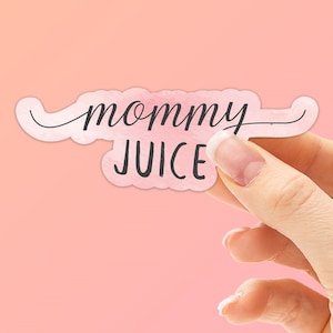 Adesivo per succo di frutta per la mamma, MINI - Divertente regalo per gli amanti del vino - Adesivi carini per la mamma del vino per bicchieri da vino in acciaio, bicchiere termico Yeti