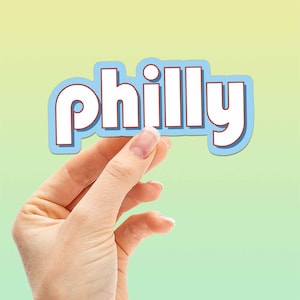 Retro Philly Sticker - Cool Philadelphia Stickers for Hydroflask Water Bottle - Cute Pennsylvania Decal for Laptop - Philly Gifts