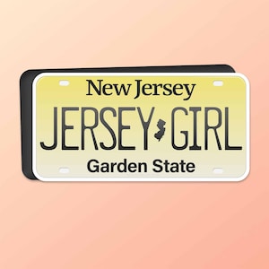 ジャージーガール 車用マグネット - ニュージャージー ガーデン ステート ナンバープレート フレキシブル 冷蔵庫マグネット - ケープ メイ ワイルドウッド NJ - かわいいジャージー ショア ギフト