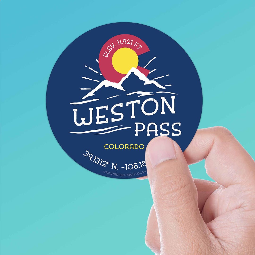 Weston Pass Colorado Bumper Stickers, Rocky Mountain Passes Vinyl ...