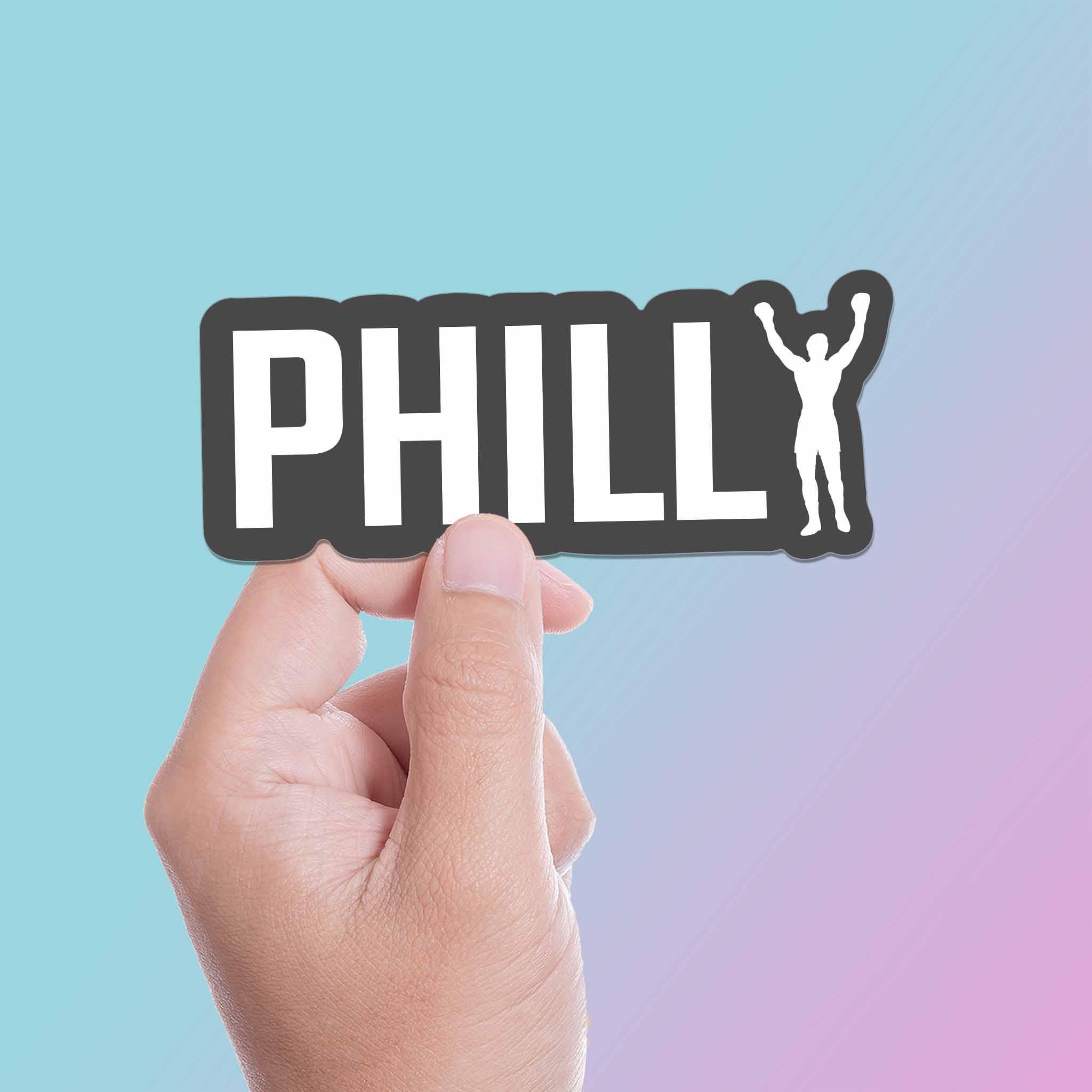 Philly Rocky Sticker - Cool Philadelphia Bumper Stickers for Car - Cute Pennsylvania Decal for Hydroflask Water Bottle