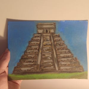 Arte de cartón reciclado de Chichén Itzá