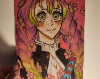 Upcycled Cardboard Art of Demon Slayer- Mitsuri