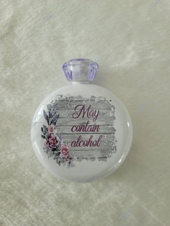 5oz Stainless Steel Glitter May Contain Alcohol Jewel Flask