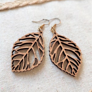 Boucles d'oreilles en bois style nature collection CANOPY
