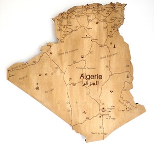 Carte d'Algérie murale décorative
