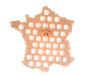 BEER LOVER France beer cap map